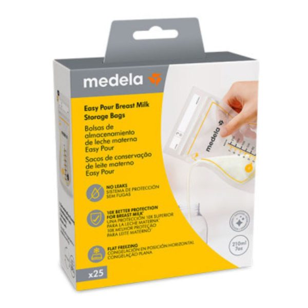 diseño sin título (20) pack 25 de bolsas de almacenamiento de leche materna 180ml de medela