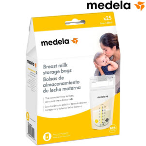 Pack 25 de Bolsas de almacenamiento de leche materna 180ml de Medela