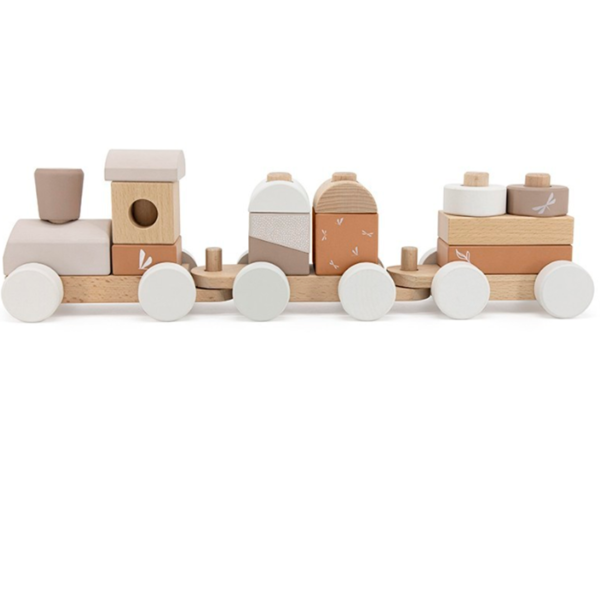 tren de bloques apilable de label label