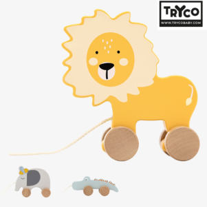 Juguete de arrastre de madera de Tryco