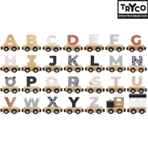 Trenes madera con letras de Tryco