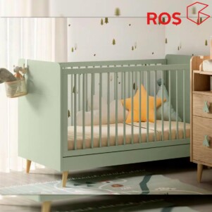 Cuna Artic con patas cónicas (convertible en camita) 140x70 de ROS