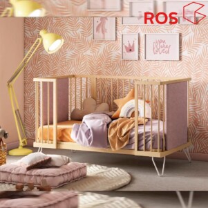 Cuna Pampa Tapizada (convertible en minicuna y camita) 120x60 de ROS