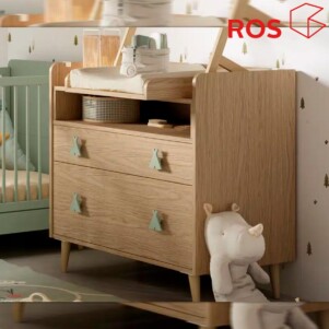 Cómoda convertible Lago 2 pata cónica de madera de Ros