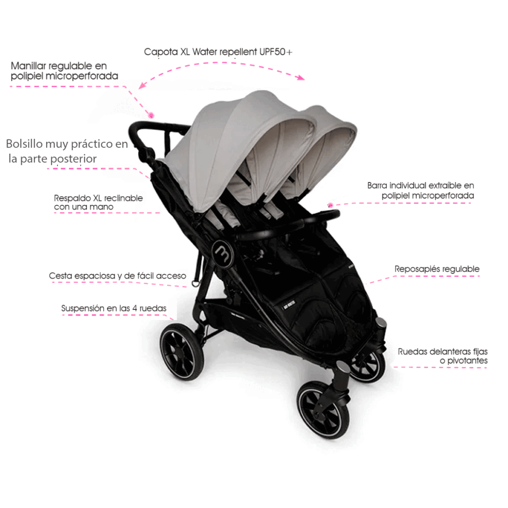 silla easy twin 4 con 1 capazo de baby monsters 1 silla easy twin 4 con 1 capazo de baby monsters