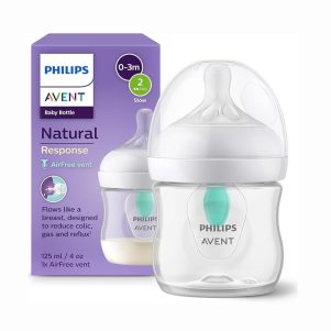Biberon Natural Response con airfree de 125ml con tetina t2 de 0m+ de avent