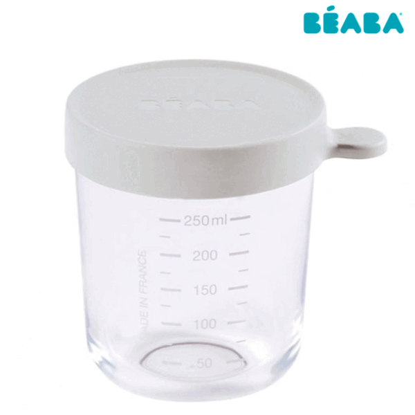 recipiente/potitos de conservación de cristal de 250ml de béaba