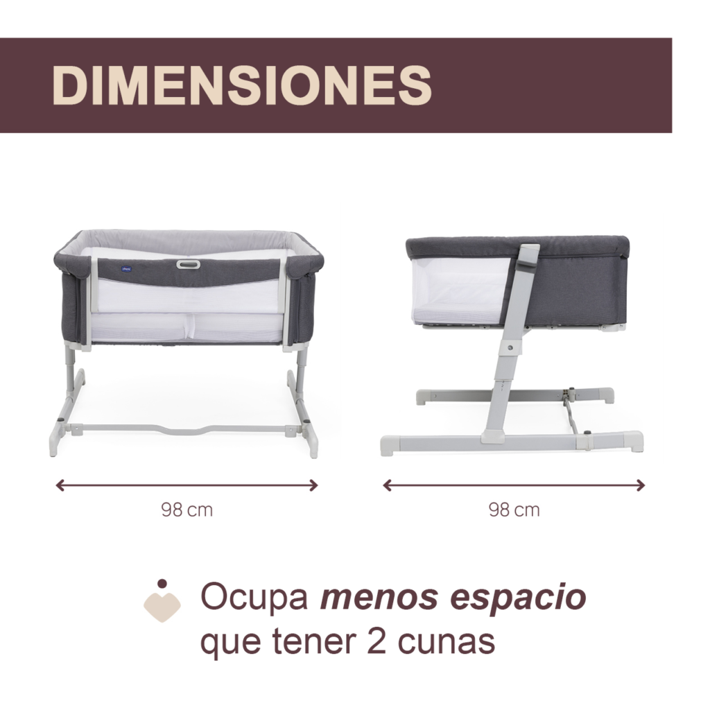 minicuna colecho para gemelos next2me twins de chicco