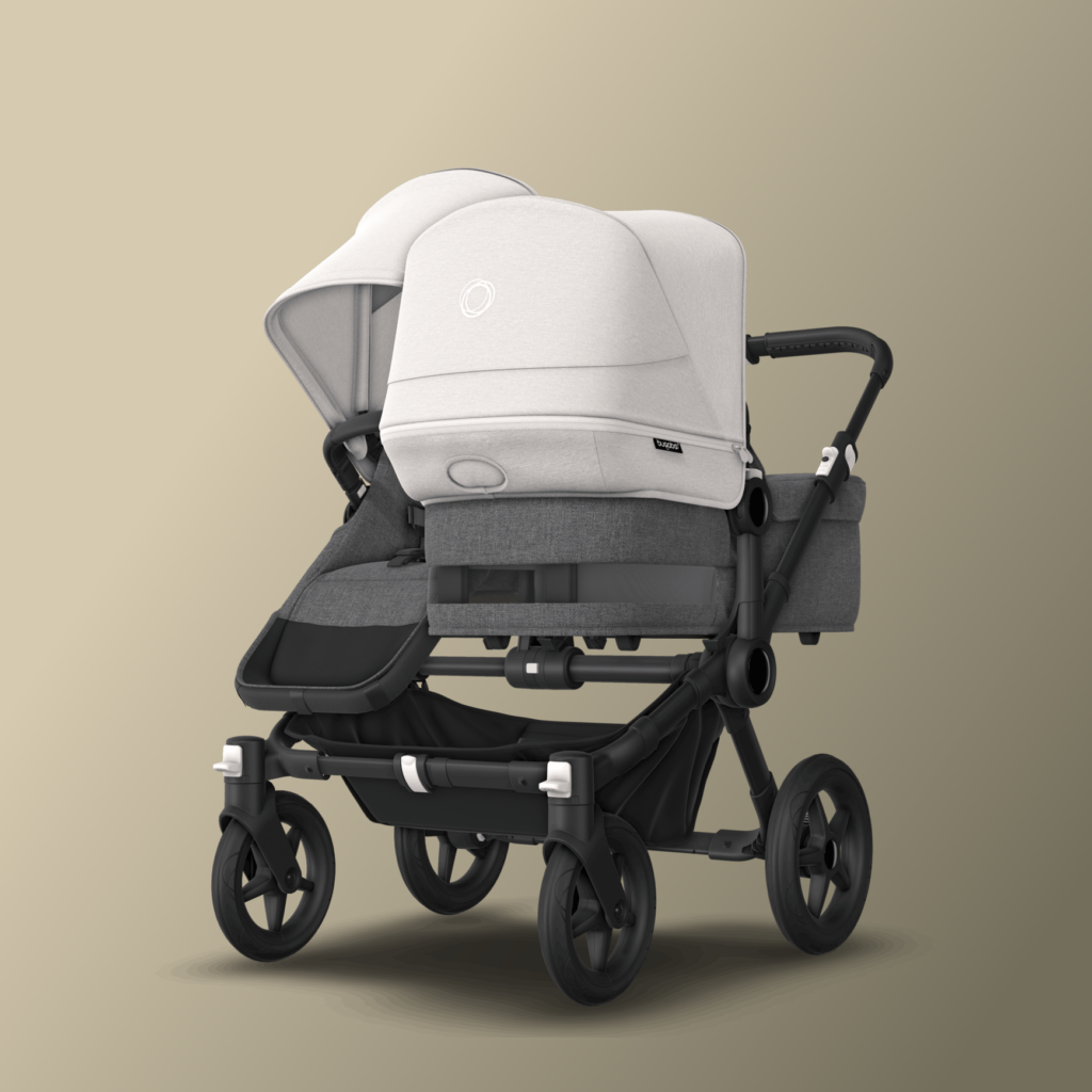 cochecito donkey 5 dúo con capazo y 2 sillas (hermanos distinta edad) de bugaboo