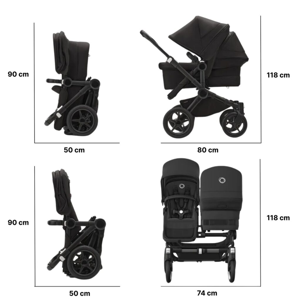 cochecito donkey 5 dúo con capazo y 2 sillas (hermanos distinta edad) de bugaboo