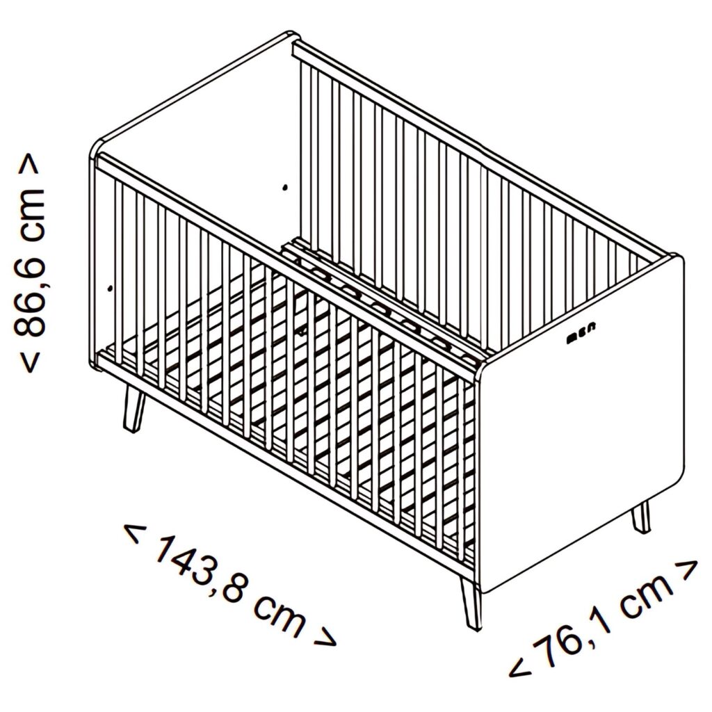 cuna (convertible en camita) big trevi 70×140 de micuna