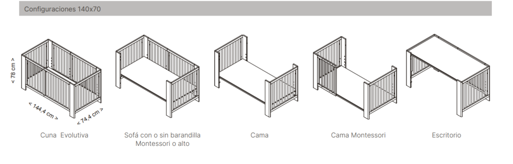cuna convertible converbaby de micuna 3 cuna convertible converbaby de micuna