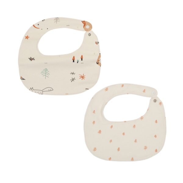 pack 2 baberos estampados 50% algodón + 50% bambú impermeable con pu de casual by bimbidreams