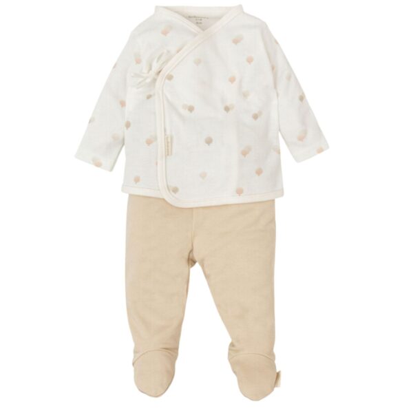 conjunto primera puesta (jubon y polaina) (0/1m|1/3m) punto 50% algodón + 50% bambú de casual by bimbidreams