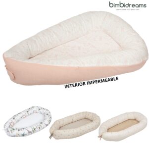 Cuna nido totalmente desenfundable (60x85x18) punto 50% algodón + 50% bambú de Class by Bimbidreams