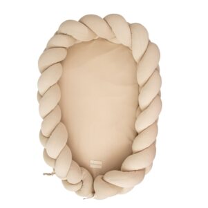 Cuna nido trenzada texturas (85x62cm) 100% algodón de Bimbidreams