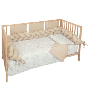 Pack con trenza funda nórdica reversible para cuna 60/70 con relleno + funda de almohada de Casual by Bimbidreams