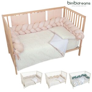 Pack con trenza funda nórdica reversible para cuna 60/70 con relleno + funda de almohada de Class by Bimbidreams