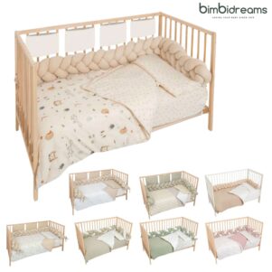 Pack con trenza funda nórdica reversible para cuna 60/70 con relleno + funda de almohada de Casual by Bimbidreams