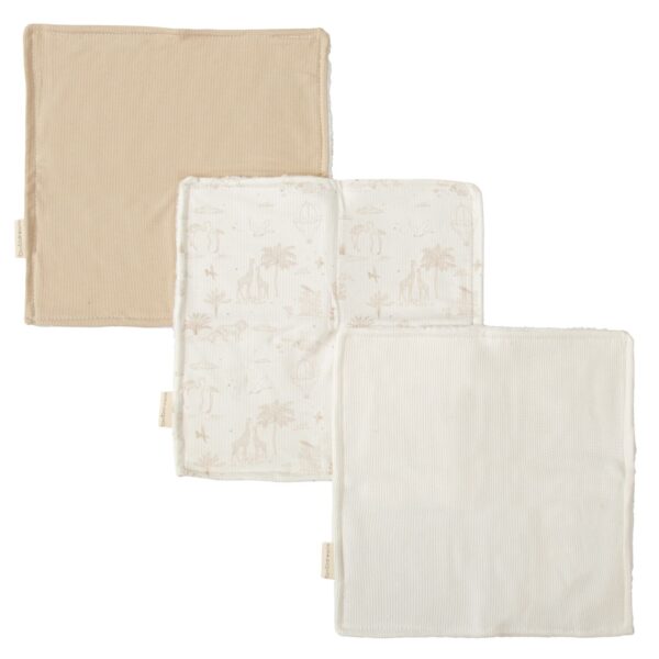 pack 3 toallitas bebé (30 x 30) 50% algodón + 50% bambú de bimbidreams