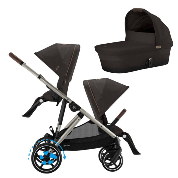 cochecito gemelar distinta edad e-gazelle s de cybex