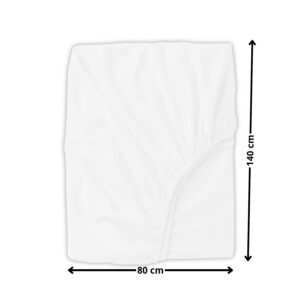 Sabana bajera ajustable 100% algodon blanca de DPeques