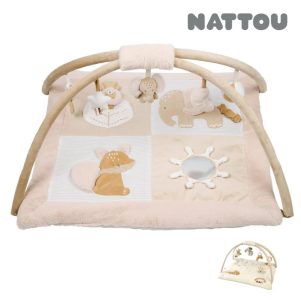 manta de juegos nattou cuadrada con arco