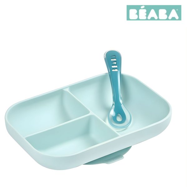 plato con compartimento + cuchara de béaba