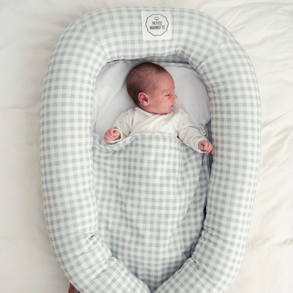 nido colchón antiplagiocefalia vichy gris - ecus kids