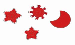Apliques bordados Astros de Bimbidreams
