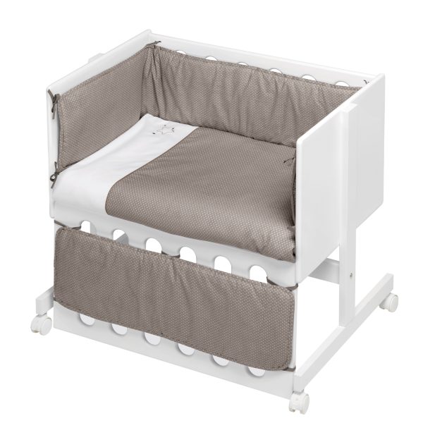 vestidura minicuna colecho (protector grande con prot pequeño con f nordica con relleno) conejito luna de bimbidreams