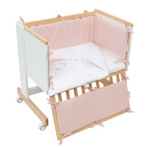 Minicuna Colecho Completa Blanca Natural Conejito Luna de Bimbidreams
