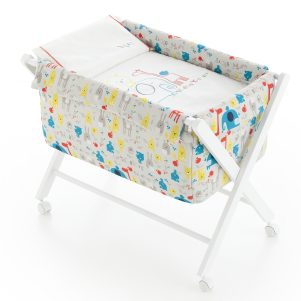 vestidura minicuna con f nordica con relleno con f almohada happy zoo de bimbidreams