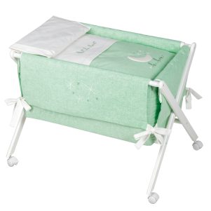 vestidura minicuna con f nordica con relleno con f almohada la lune de bimbidreams