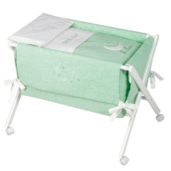 vestidura minicuna con f nordica con relleno con f almohada la lune de bimbidreams