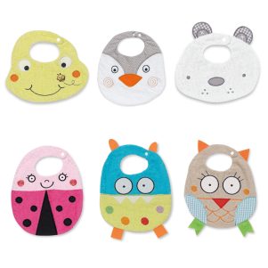 Pack 6 Baberos Caritas de Bimbidreams