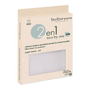 Sabana bajera  cuna ajustable impermeable 2 en 1 - tencel  Basics de Bimbidreams