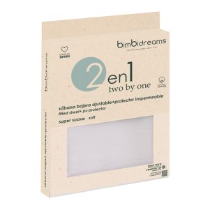 sabana bajera  cuna ajustable impermeable 2 en 1 - algodon organico  Basics de Bimbidreams