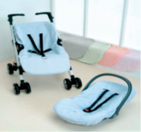Colchoneta silla paseo estampada rayas de Bimbidreams