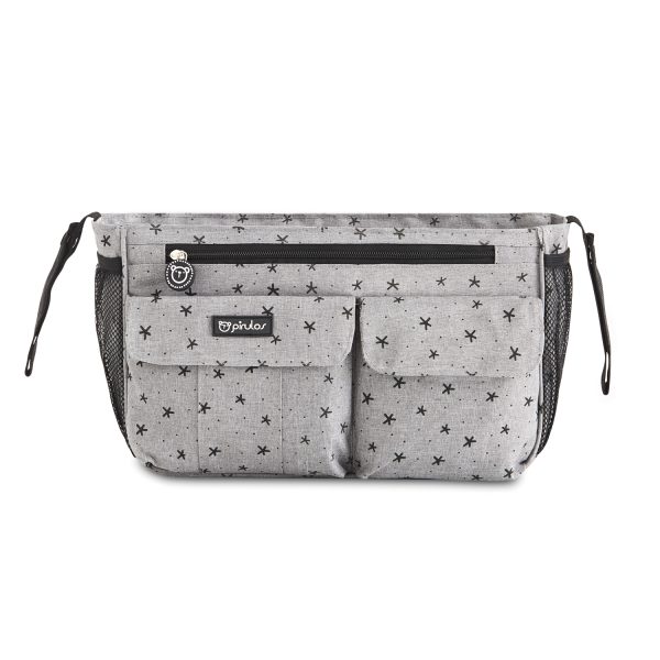 bolso maternal organizador paseo denim estampado de bimbidreams
