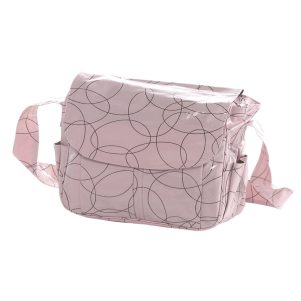 Bolso con cambiador Trazos Choco de Bimbidreams