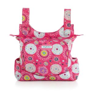 Bolso talega con cambiador microfibra folk de Bimbidreams