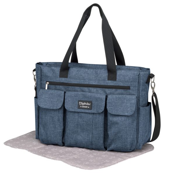bolso microfibra con cambiador xl paseo denim de bimbidreams