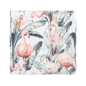 Muselina bambú Flamingo de Bimbidreams