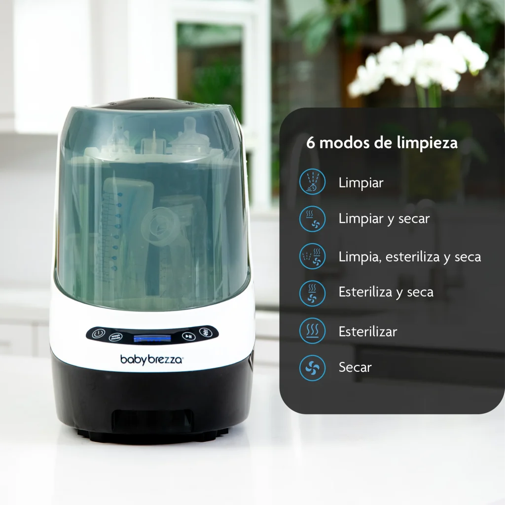 lavavajillas + esteriliza y seca - bottle washer pro - white de baby brezza