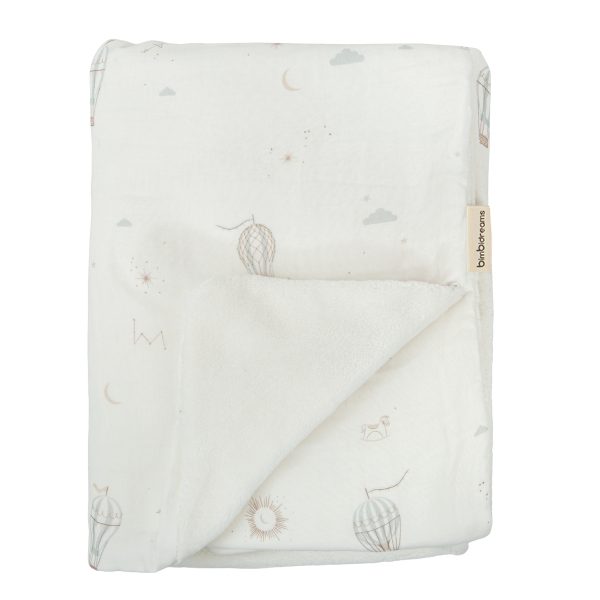 manta microfibra dots blue sky de bimbidreams