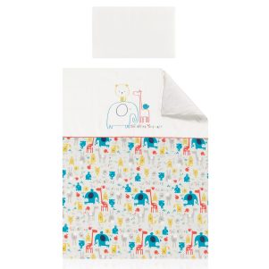 Funda nordica cuna + Funda almohada Happy Zoo de Bimbidreams