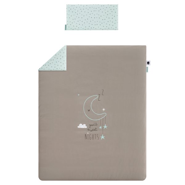 funda nórdica reversible con funda de almohada sweet night menta de bimbidreams