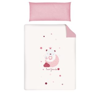 Funda nordica cuna + Funda almohada Love Fr. de Bimbidreams