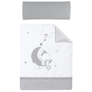 Funda nordica cuna + Funda almohada Conejito Luna de Bimbidreams